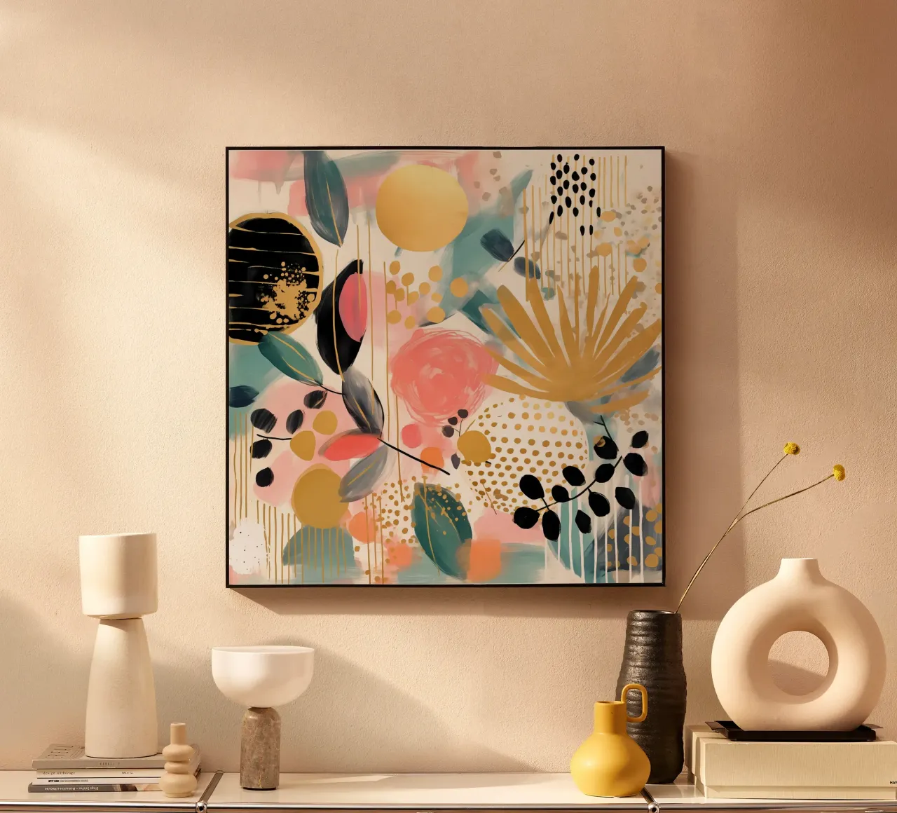 Boho Abstract 1 alluminio dibond da Yaso Design Boho & Botanic