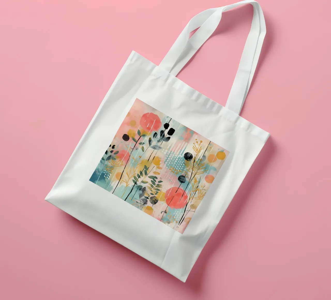 Boho Abstract 2 borsa in juta da Yaso Design Boho & Botanic