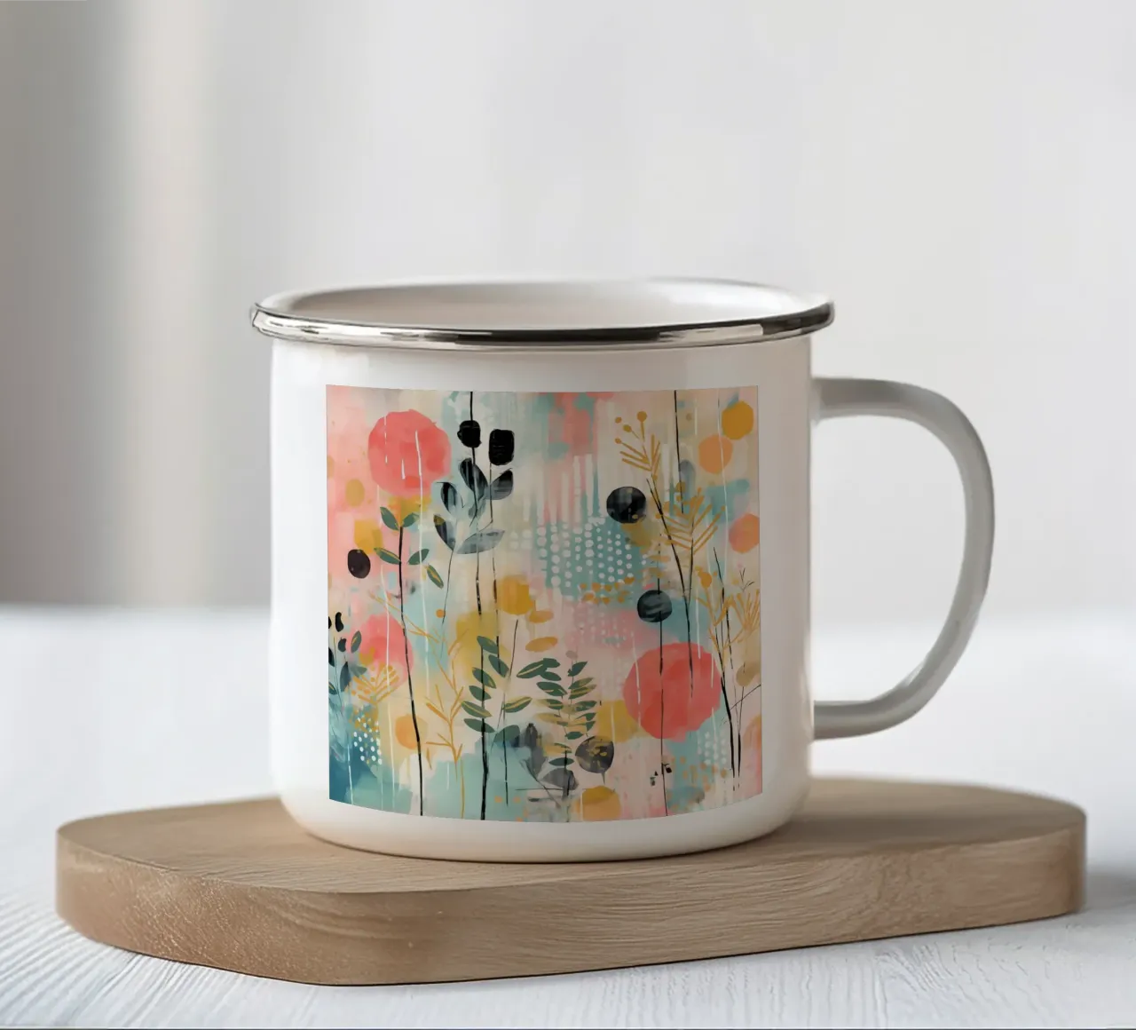 Boho Abstract 2 tazza in smalto da Yaso Design Boho & Botanic