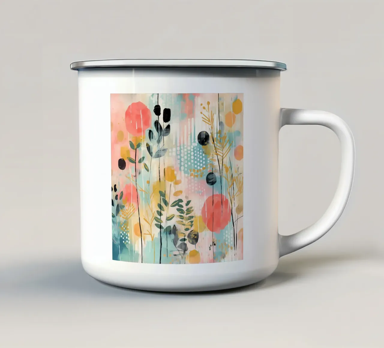 Boho Abstract 2 tazza in smalto da Yaso Design Boho & Botanic