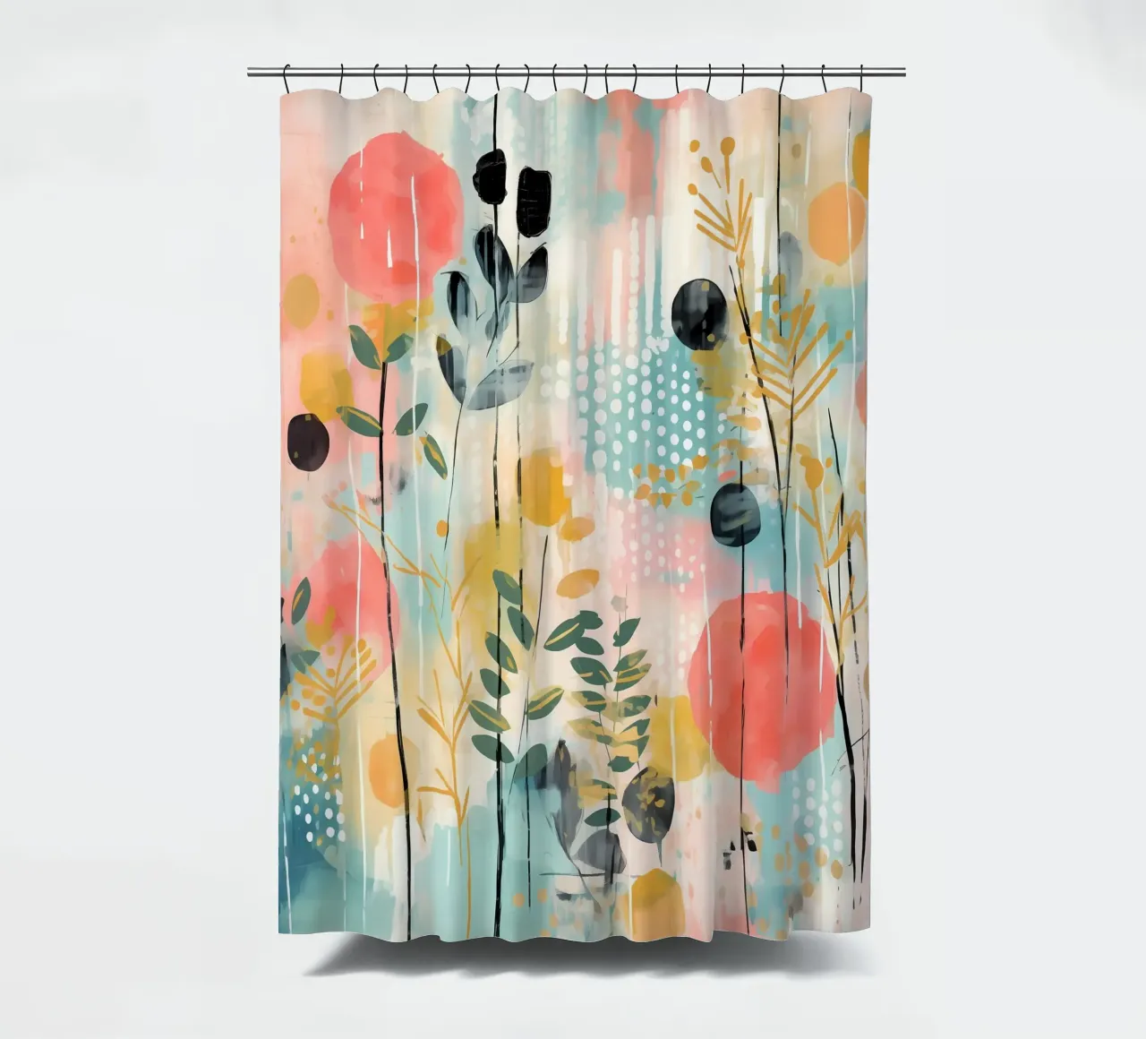 Boho Abstract 2 tenda da doccia da Yaso Design Boho & Botanic