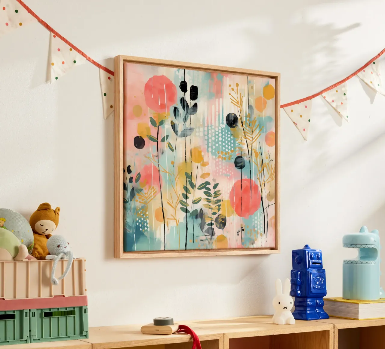 Boho Abstract 2 tela con Cornice a cassetta da Yaso Design Boho & Botanic