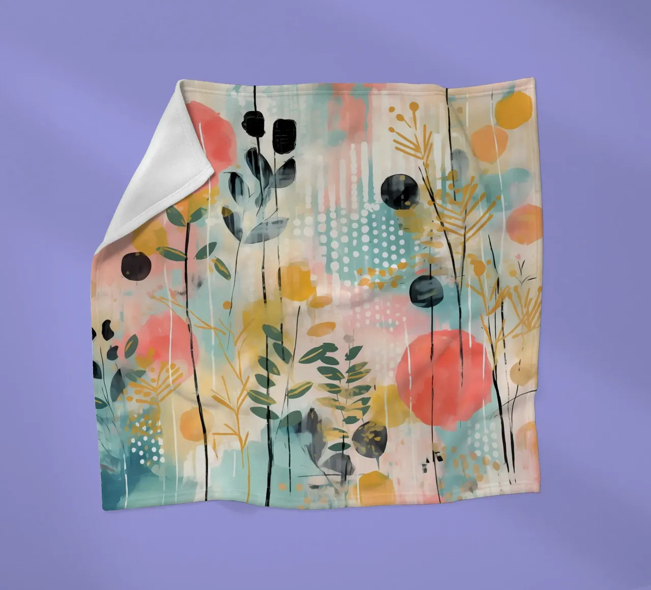 Boho Abstract 2 coperta in pile da Yaso Design Boho & Botanic