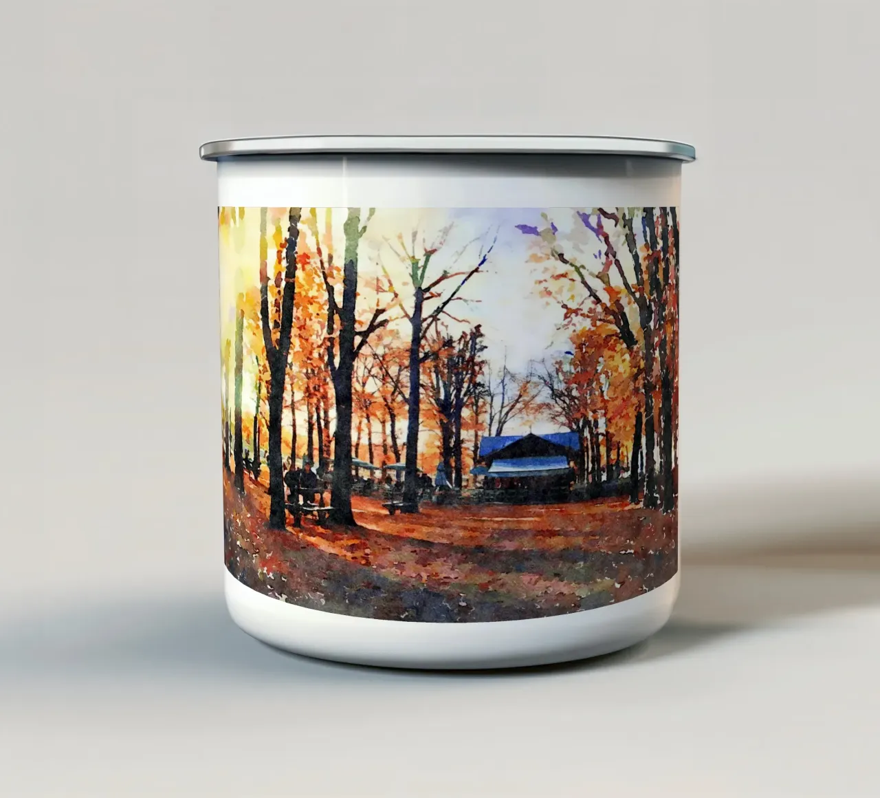 A Parigi tazza in smalto da Massimo Frascogna