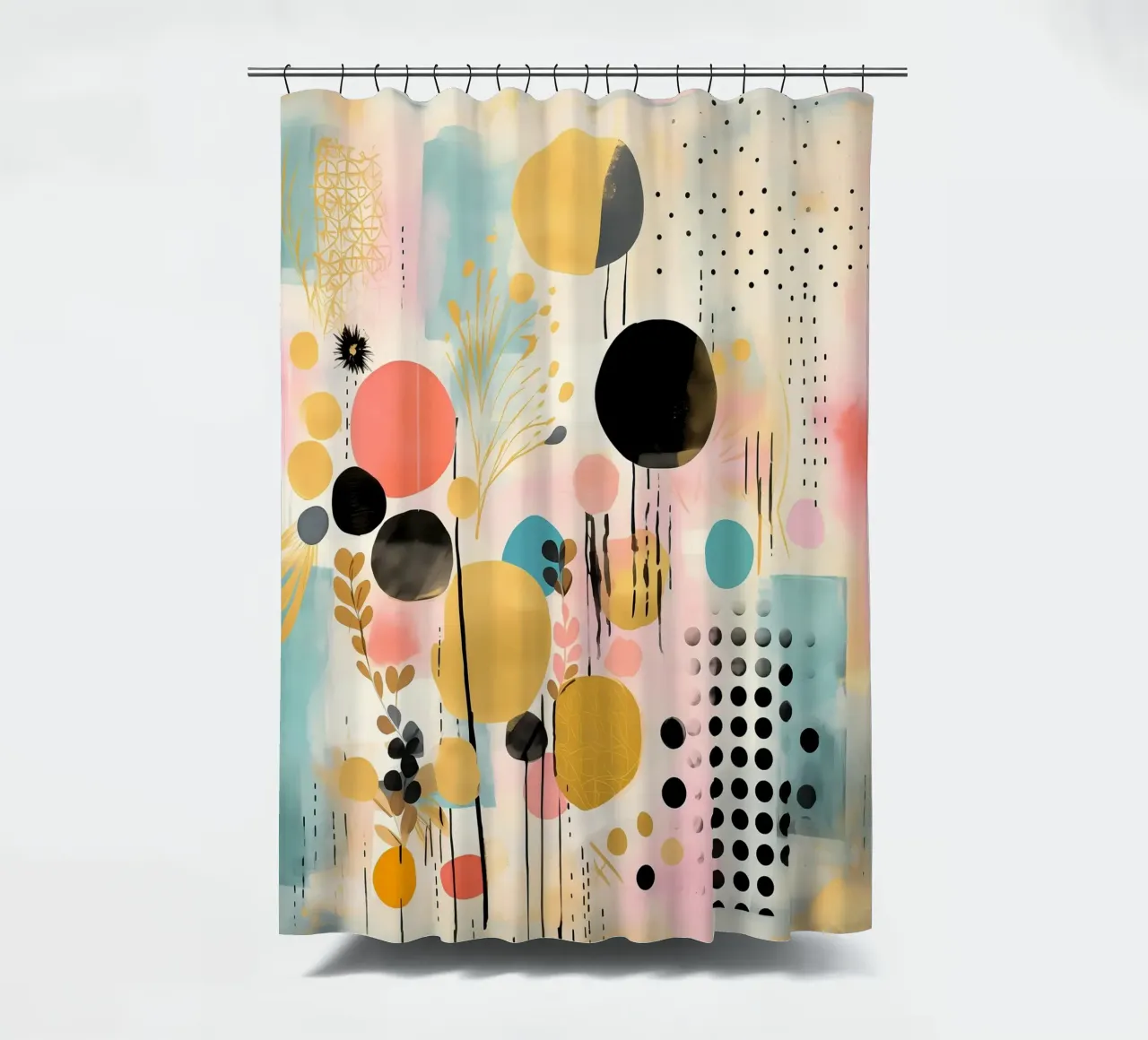 Boho Abstract 3 tenda da doccia da Yaso Design Boho & Botanic