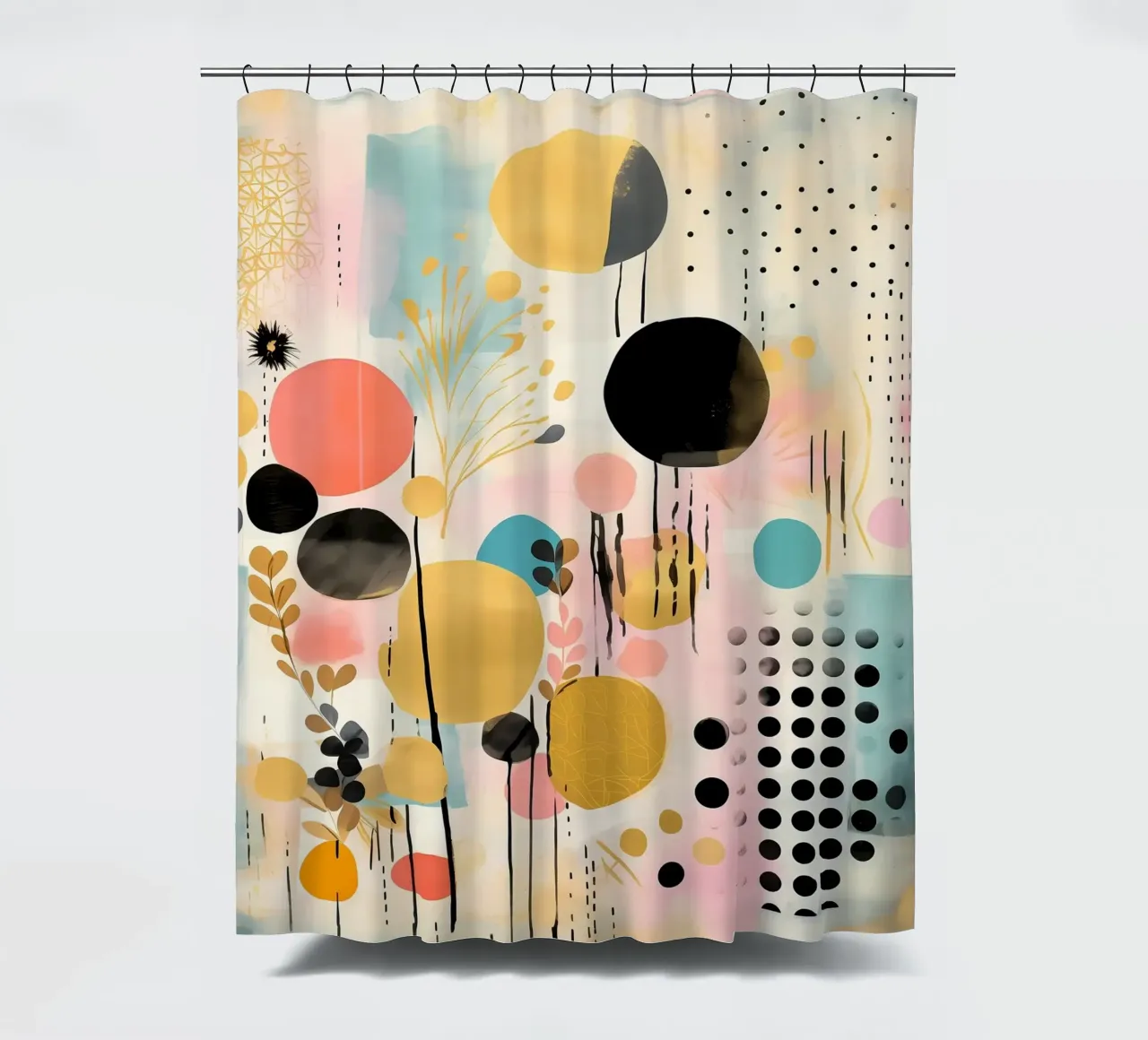 Boho Abstract 3 tenda da doccia da Yaso Design Boho & Botanic