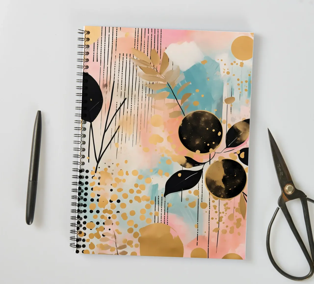 Boho Abstract 4 spiral notebook by Yaso Design Boho & Botanic