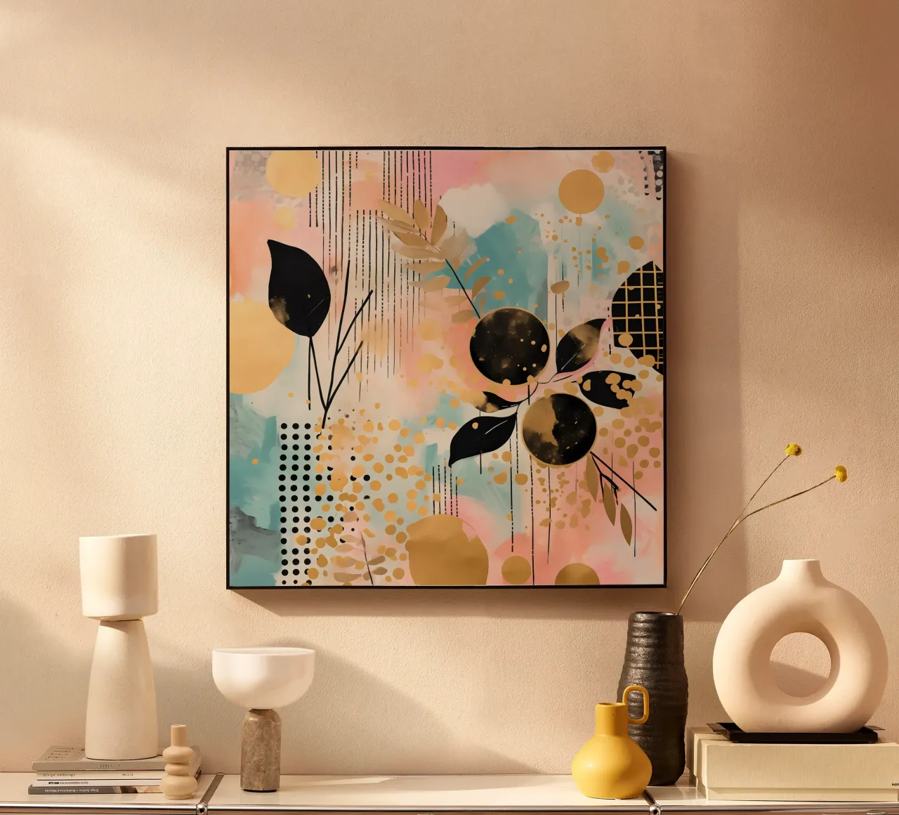 Boho Abstract 4 alluminio dibond da Yaso Design Boho & Botanic