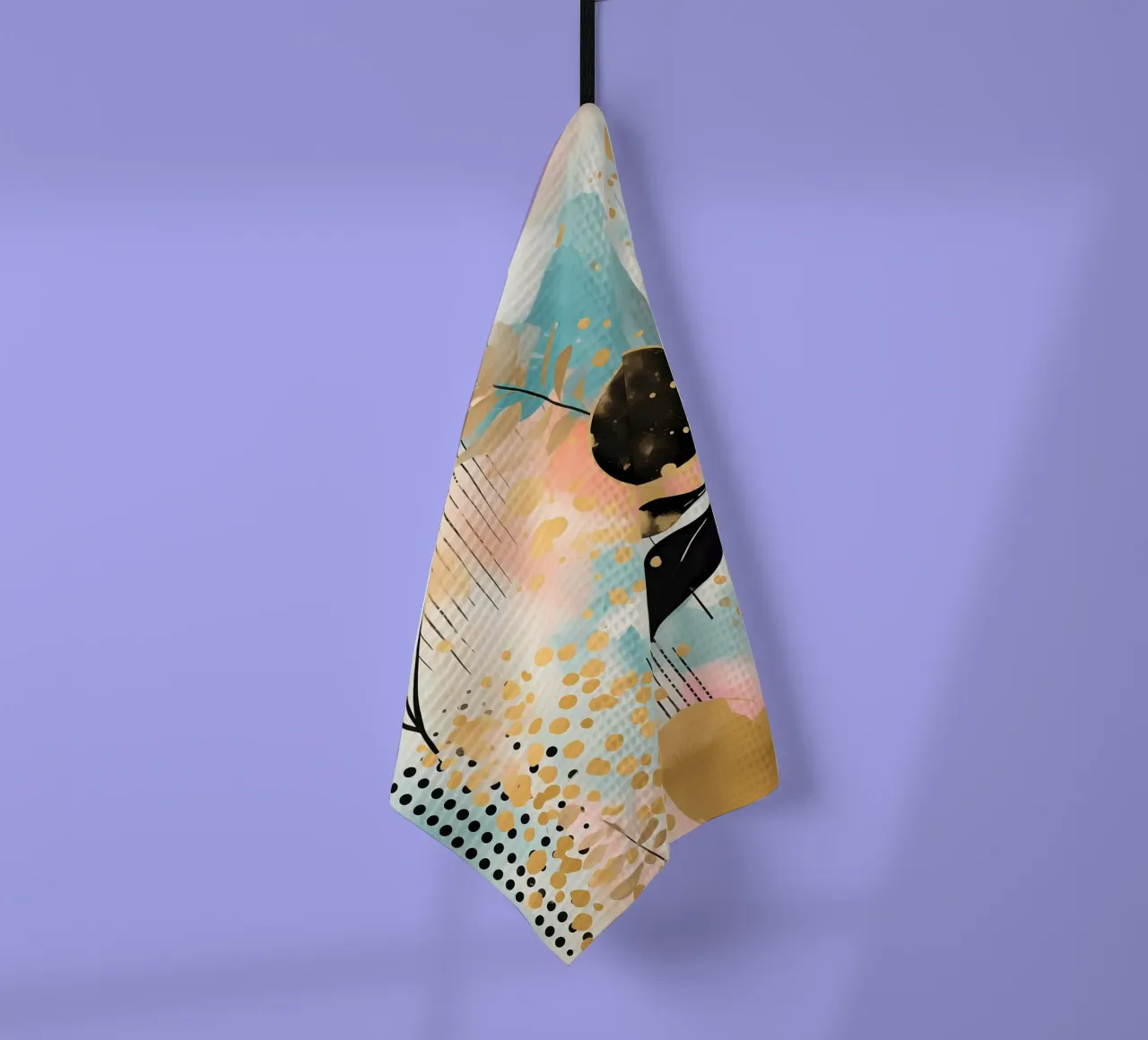 Boho Abstract 4 tea towel by Yaso Design Boho & Botanic