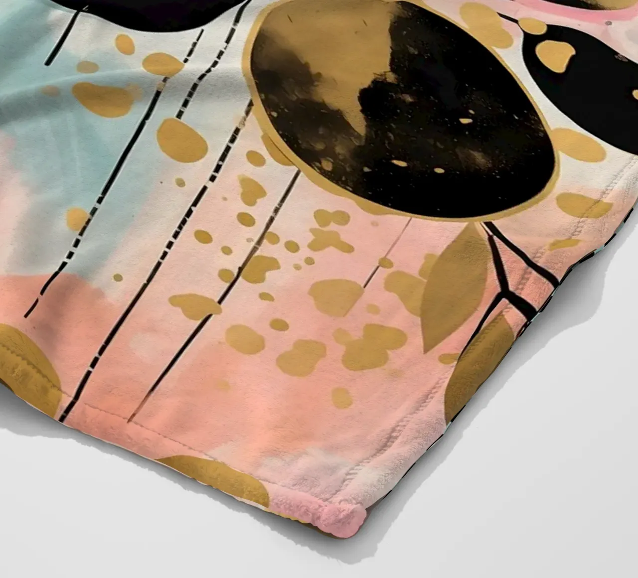 Boho Abstract 4 fleece blanket by Yaso Design Boho & Botanic