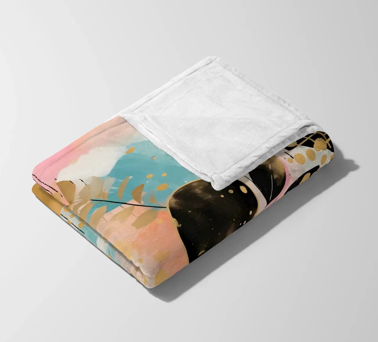 Boho Abstract 4 fleece blanket by Yaso Design Boho & Botanic