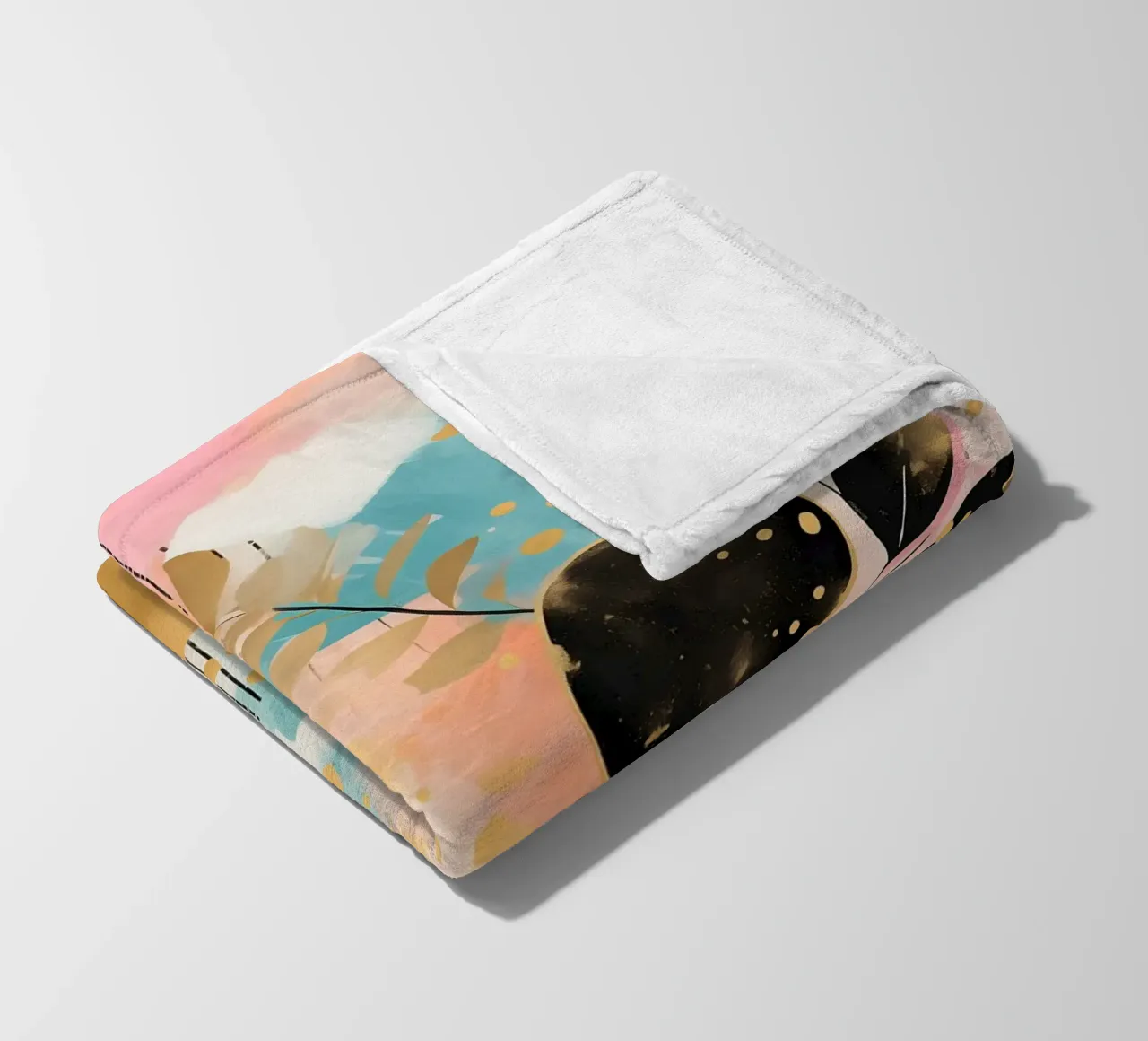 Boho Abstract 4 fleece blanket by Yaso Design Boho & Botanic