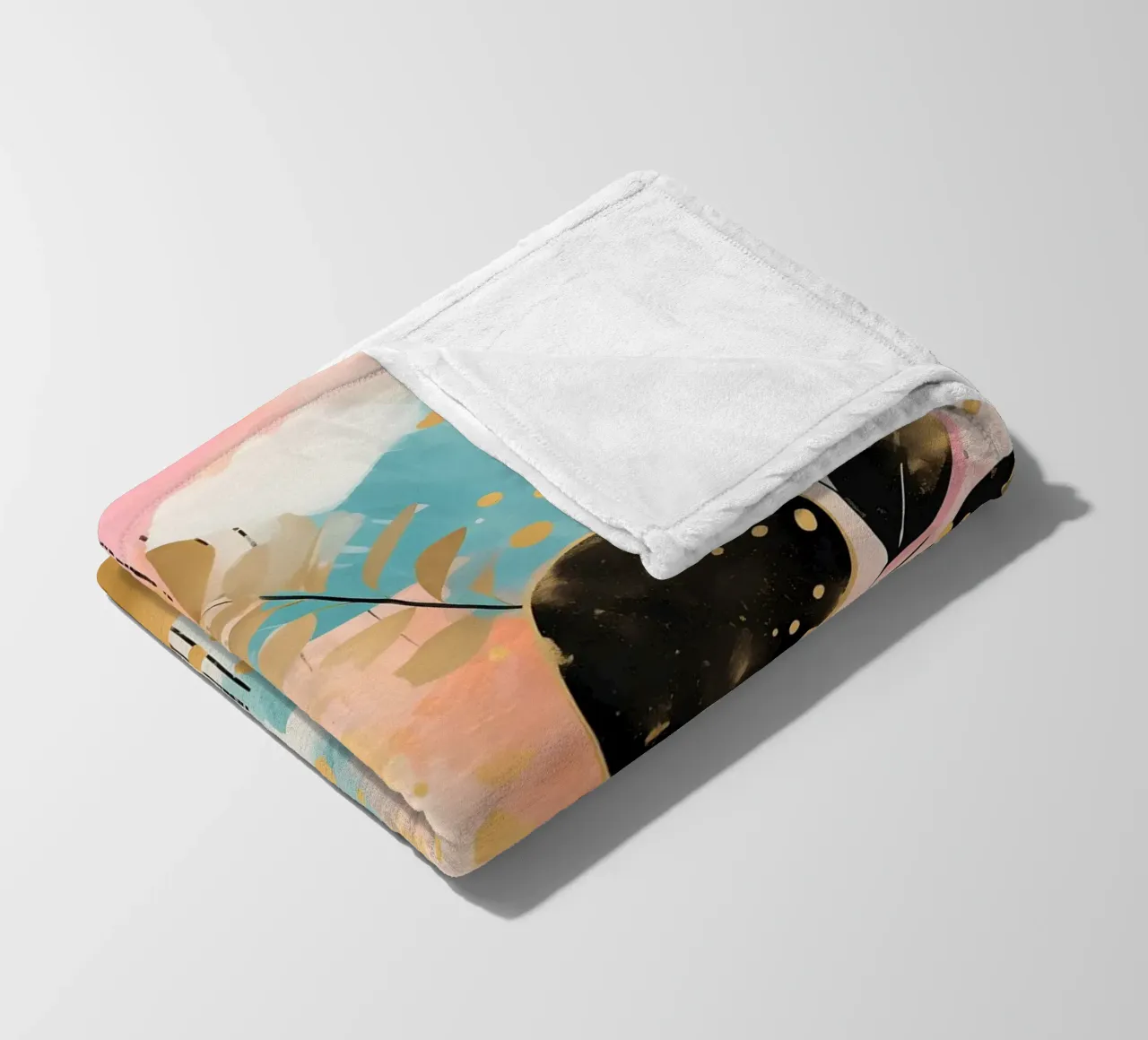 Boho Abstract 4 fleece blanket by Yaso Design Boho & Botanic