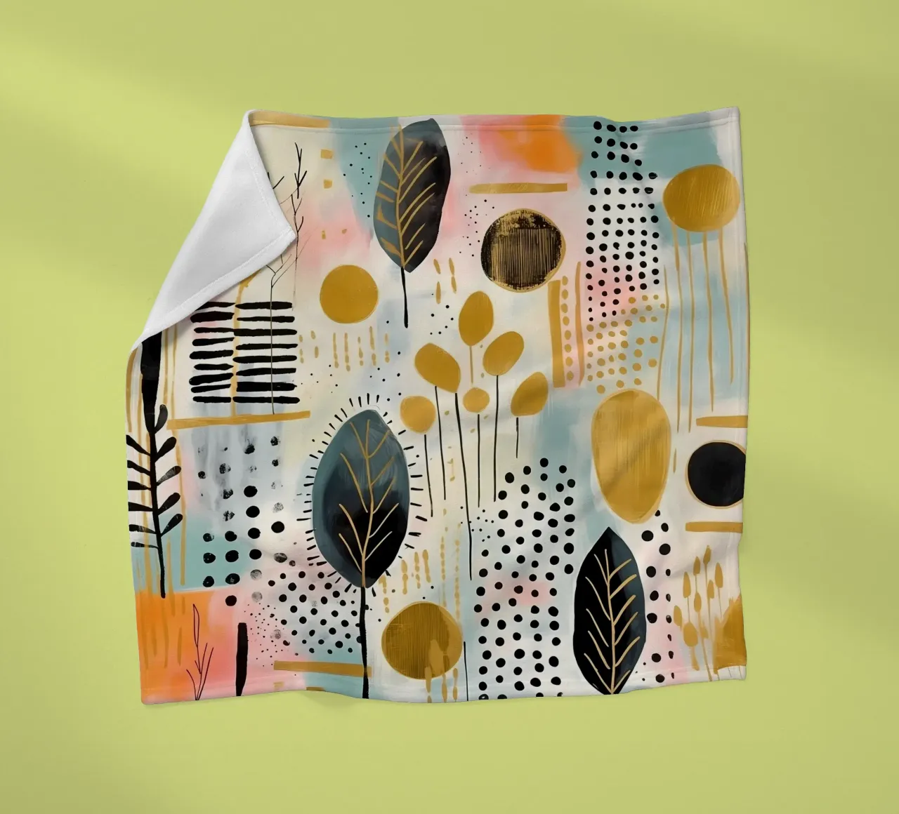 Boho Abstract 5 coperta in pile da Yaso Design Boho & Botanic