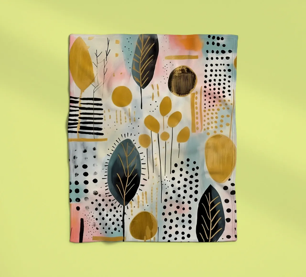 Boho Abstract 5 coperta in pile da Yaso Design Boho & Botanic