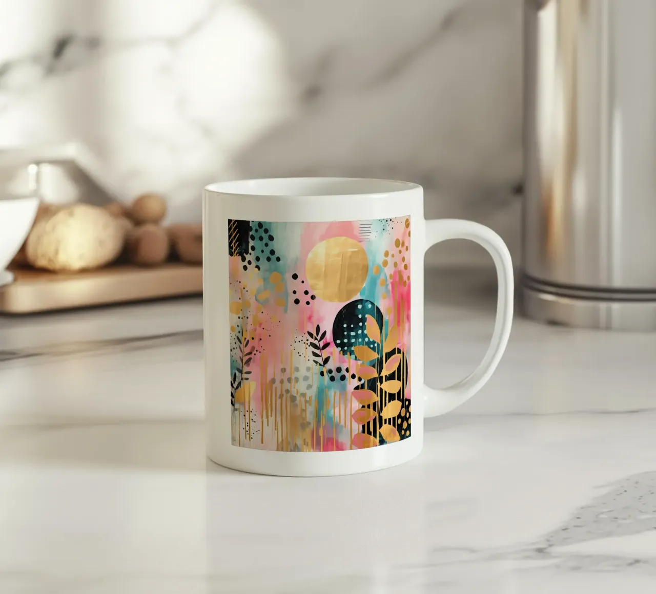 Boho Abstract 6 tazza in ceramica da Yaso Design Boho & Botanic