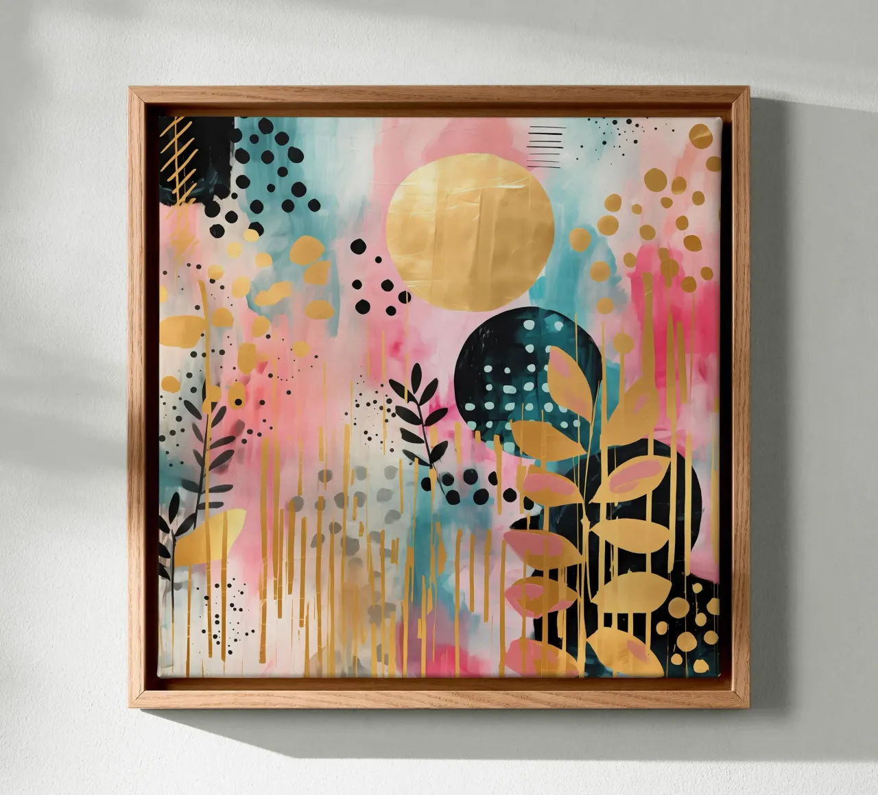 Boho Abstract 6 tela con Cornice a cassetta da Yaso Design Boho & Botanic