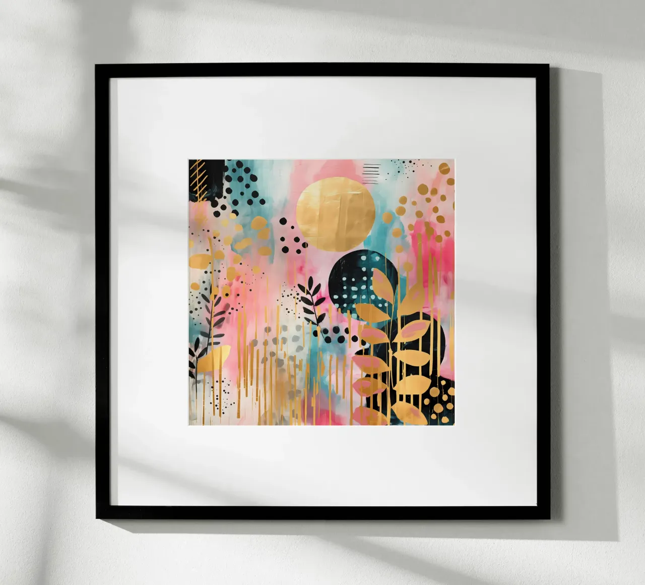 Boho Abstract 6 Poster mit Aluminium Rahmen von Yaso Design Boho & Botanic
