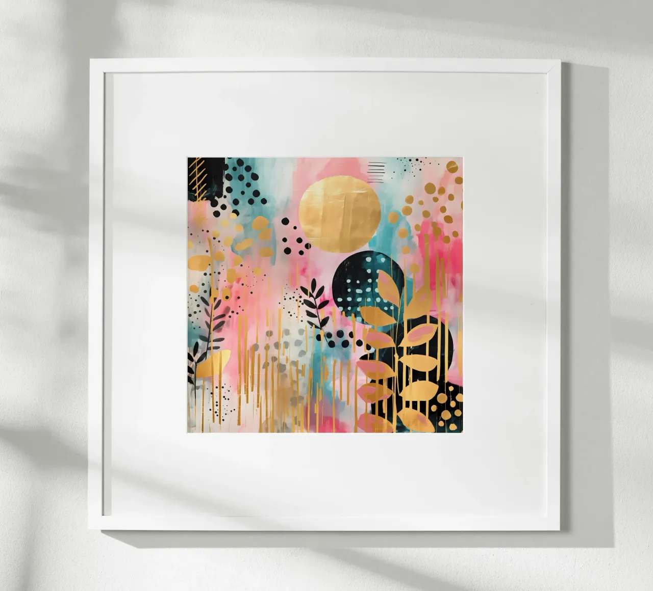 Boho Abstract 6 Poster mit Aluminium Rahmen von Yaso Design Boho & Botanic
