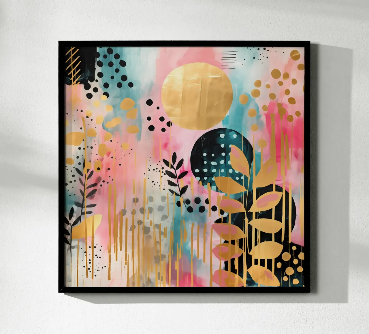 Boho Abstract 6 Poster mit Aluminium Rahmen von Yaso Design Boho & Botanic