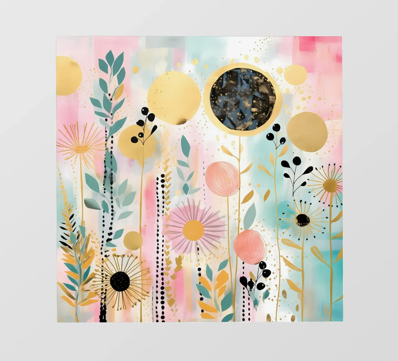 Boho Abstract 7 telo in pvc da Yaso Design Boho & Botanic