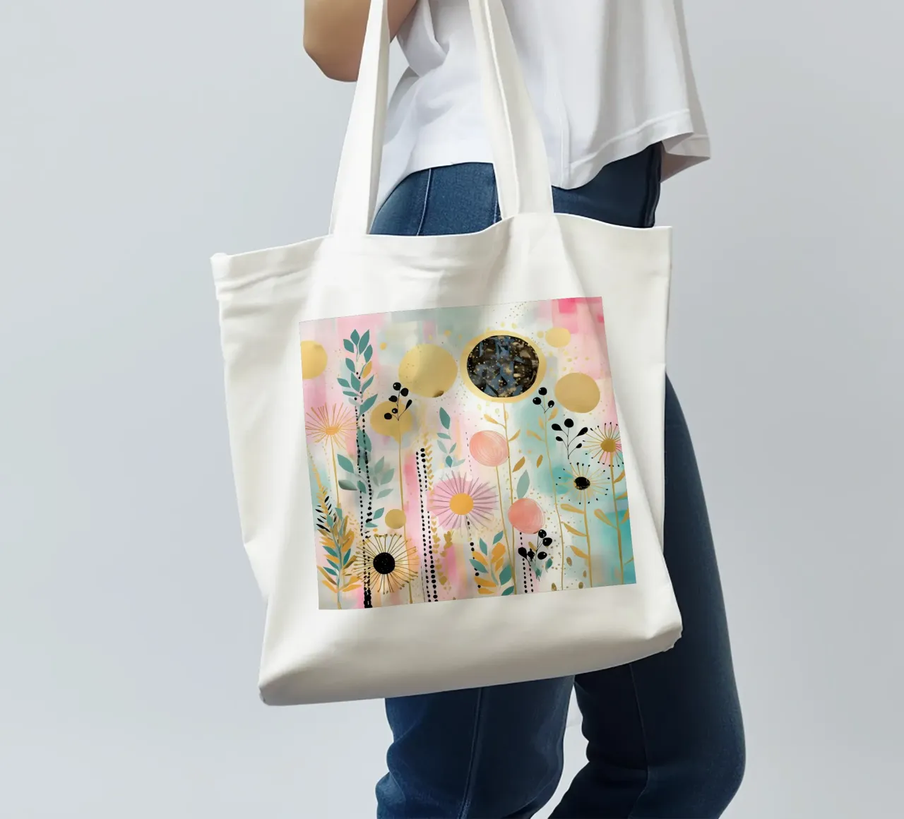 Boho Abstract 7 borsa in juta da Yaso Design Boho & Botanic