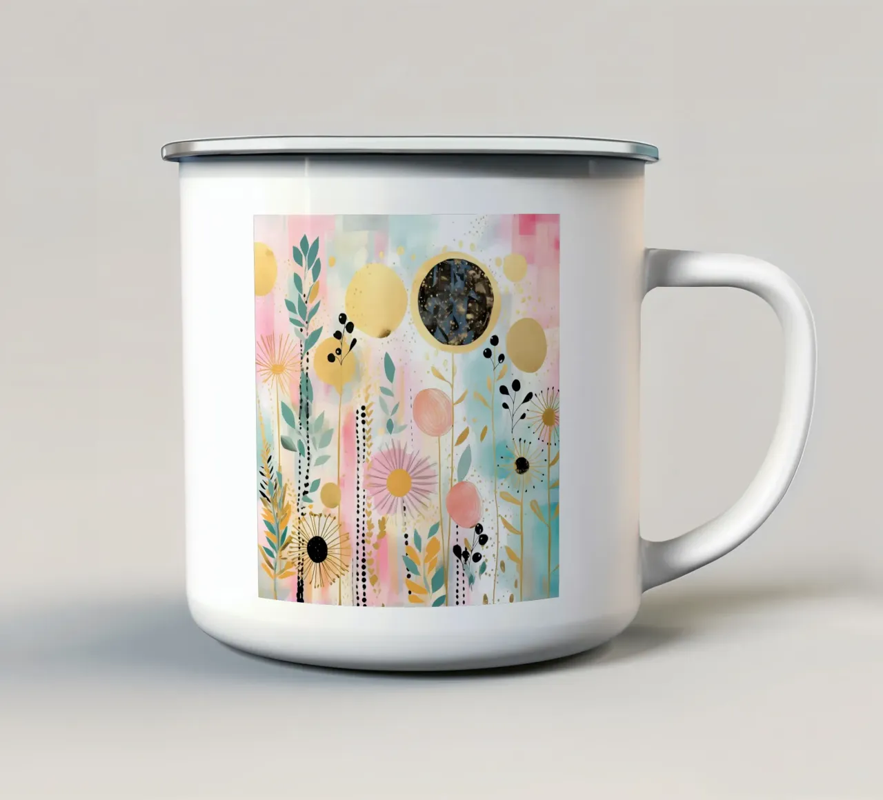 Boho Abstract 7 enamel mug by Yaso Design Boho & Botanic