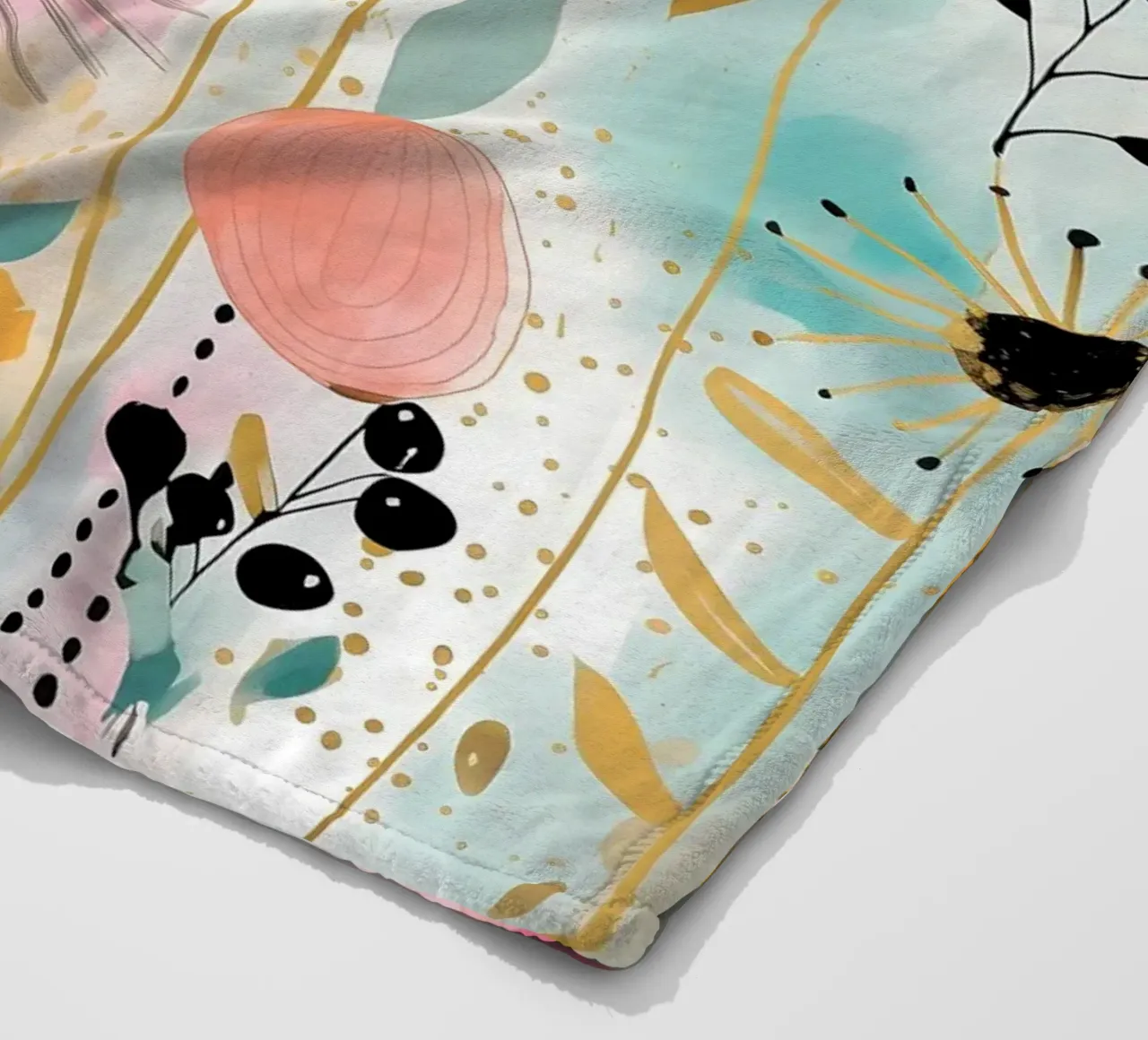 Boho Abstract 7 fleece blanket by Yaso Design Boho & Botanic