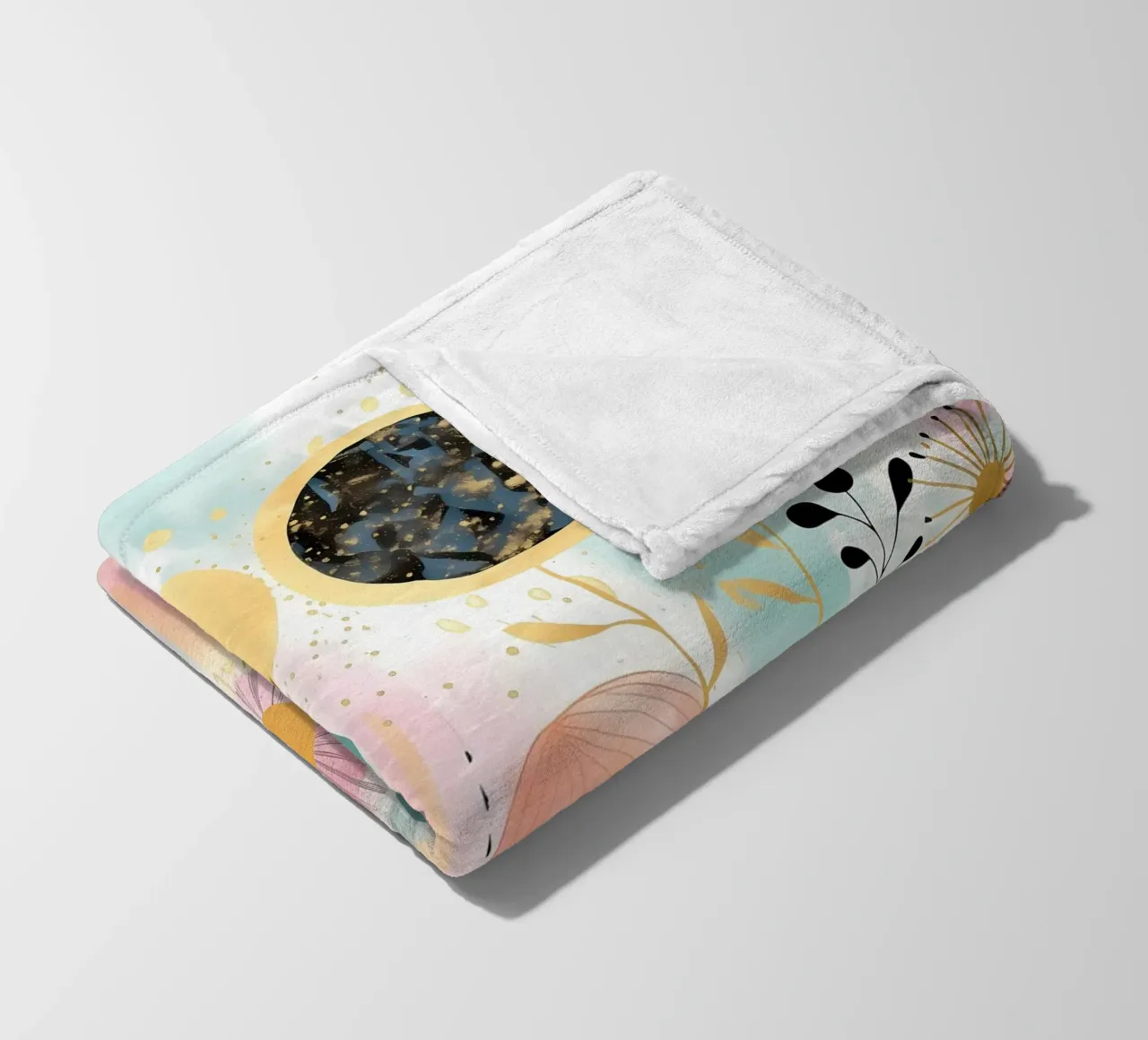 Boho Abstract 7 fleece blanket by Yaso Design Boho & Botanic