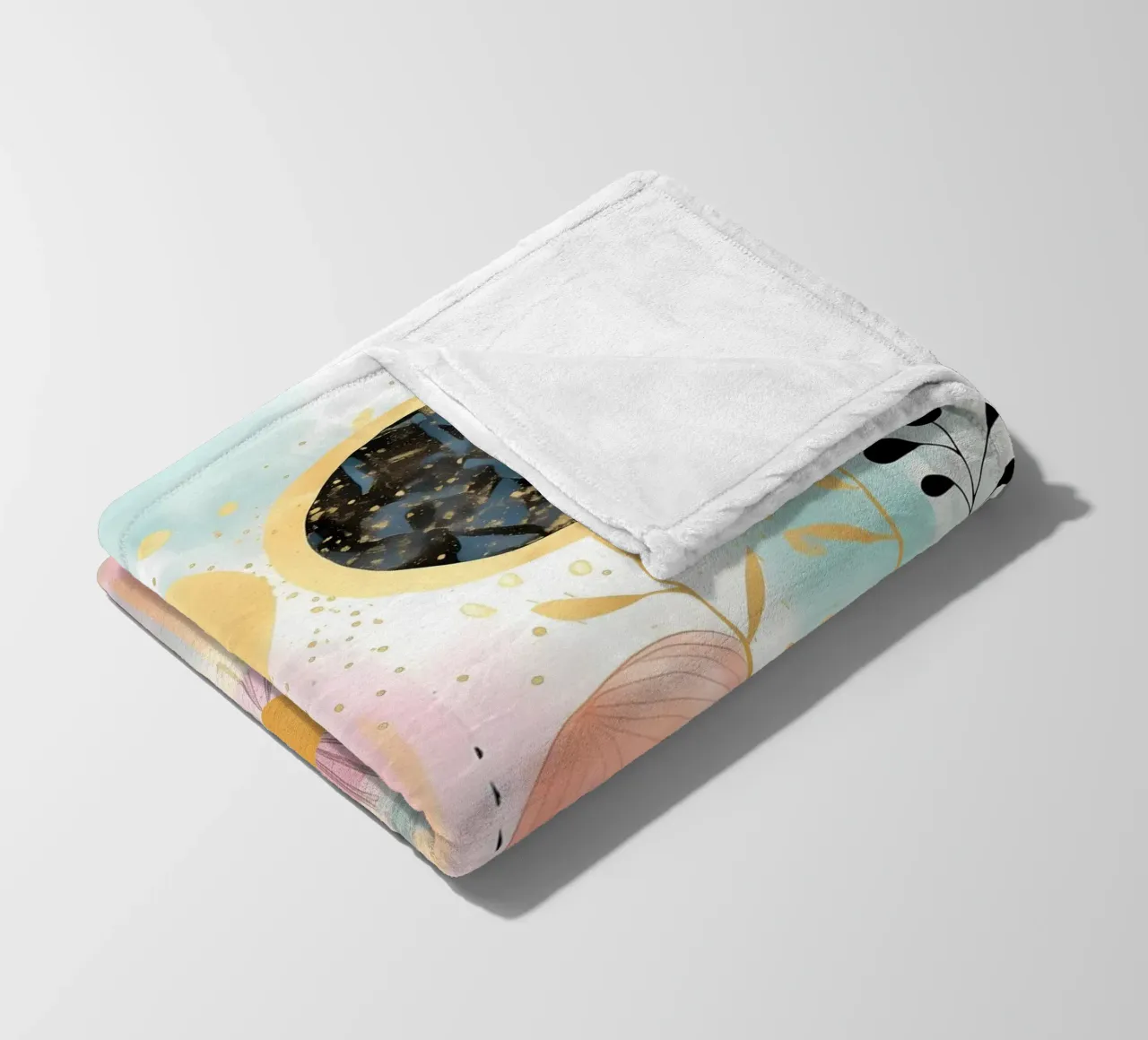 Boho Abstract 7 fleece blanket by Yaso Design Boho & Botanic