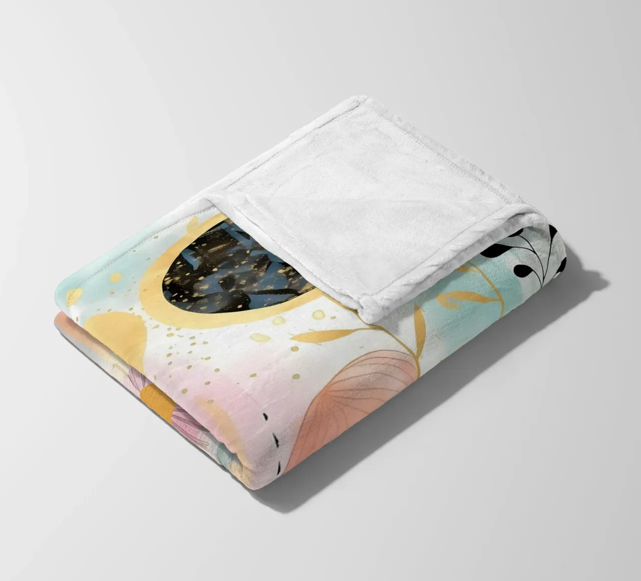 Boho Abstract 7 fleece blanket by Yaso Design Boho & Botanic