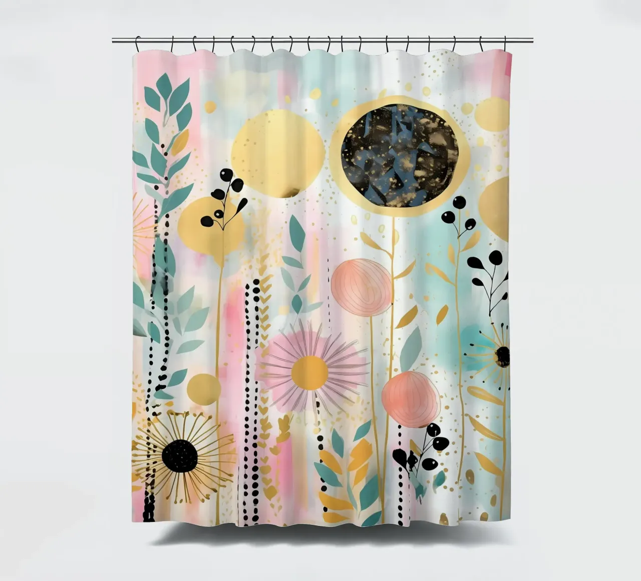 Boho Abstract 7 tenda da doccia da Yaso Design Boho & Botanic