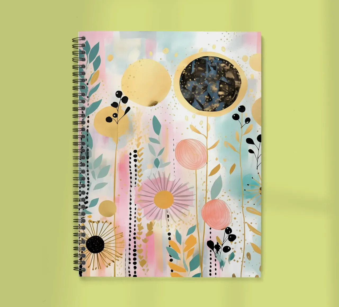 Boho Abstract 7 spiral notebook by Yaso Design Boho & Botanic