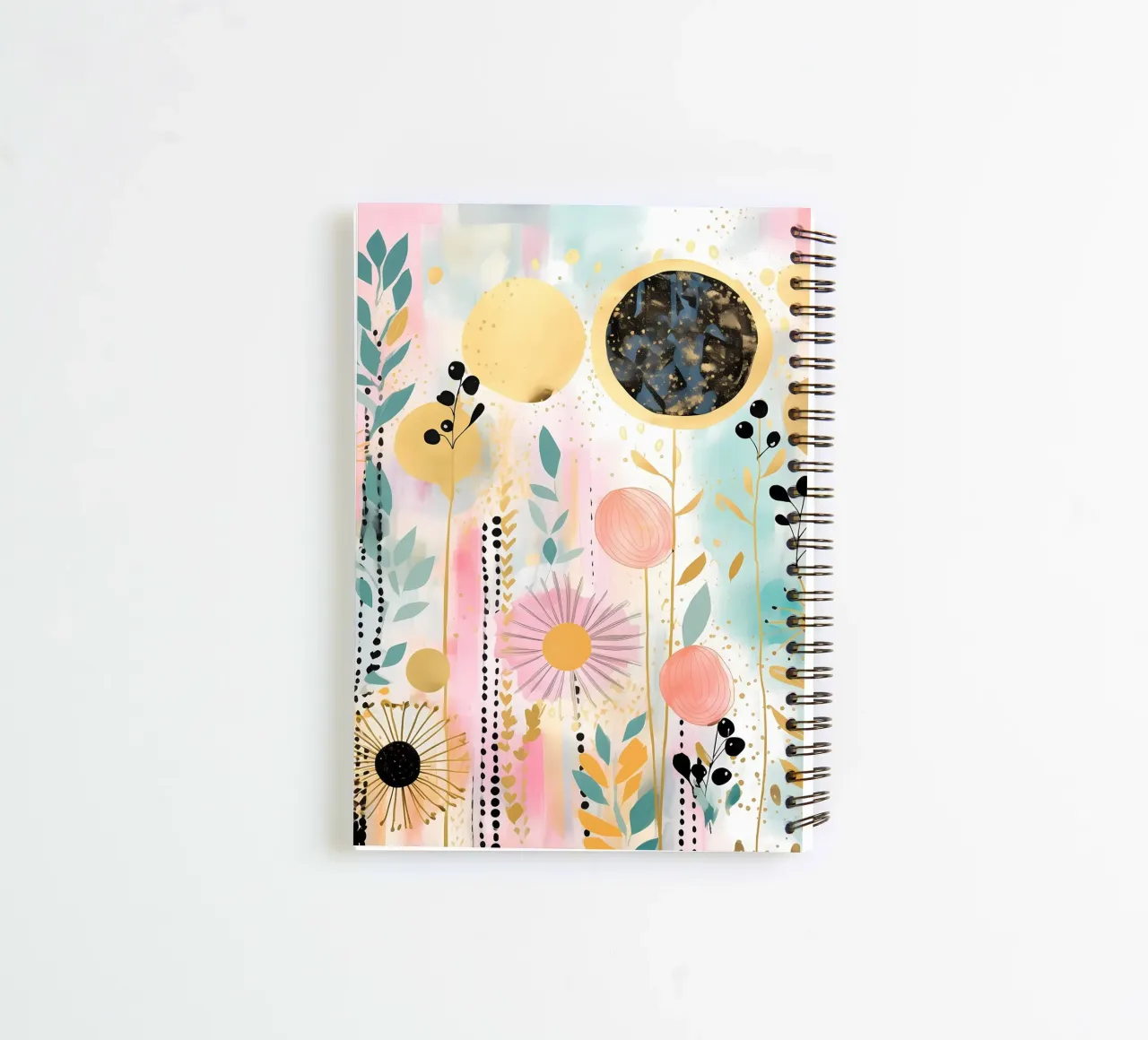 Boho Abstract 7 spiral notebook by Yaso Design Boho & Botanic