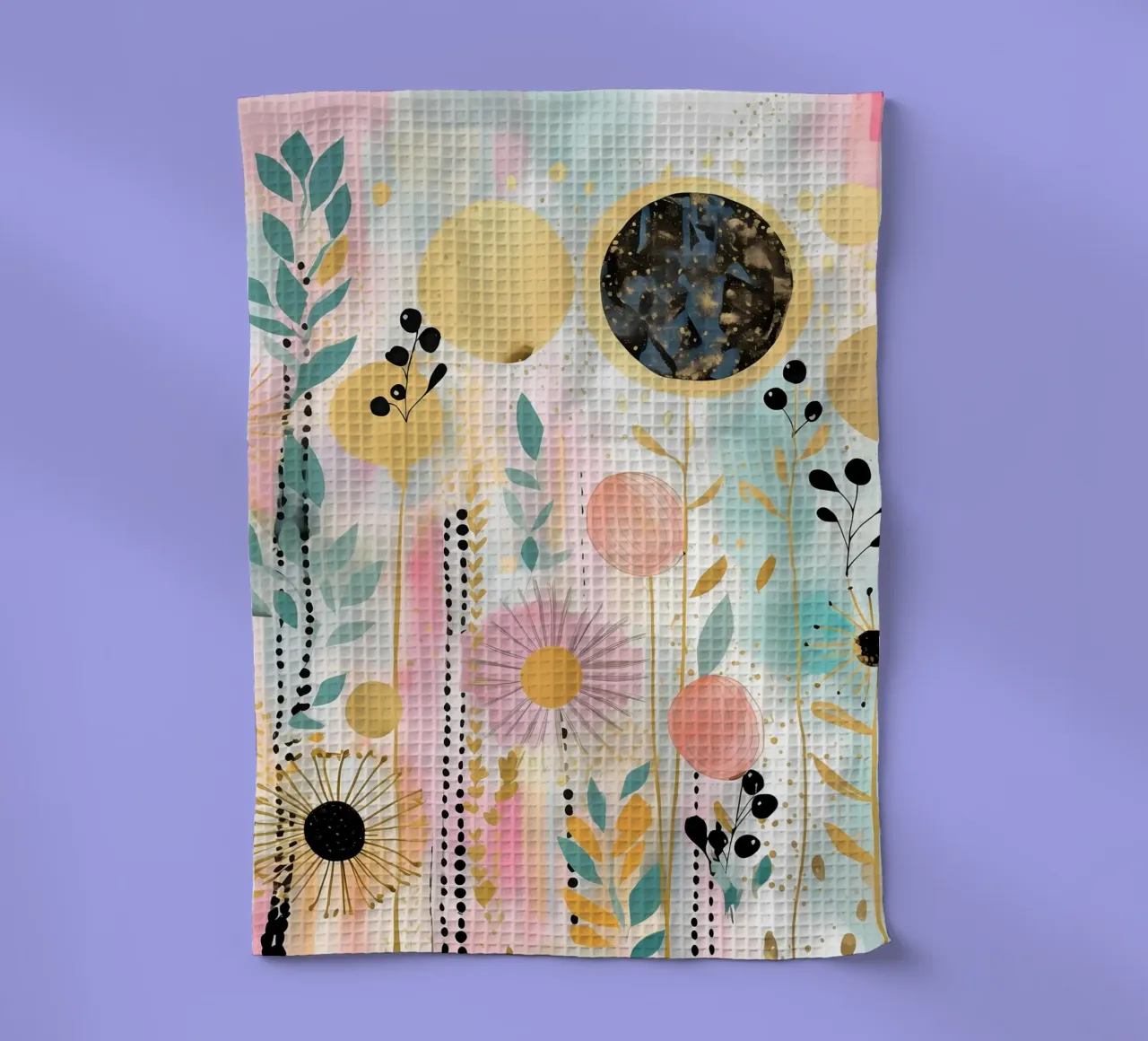 Boho Abstract 7 tea towel by Yaso Design Boho & Botanic