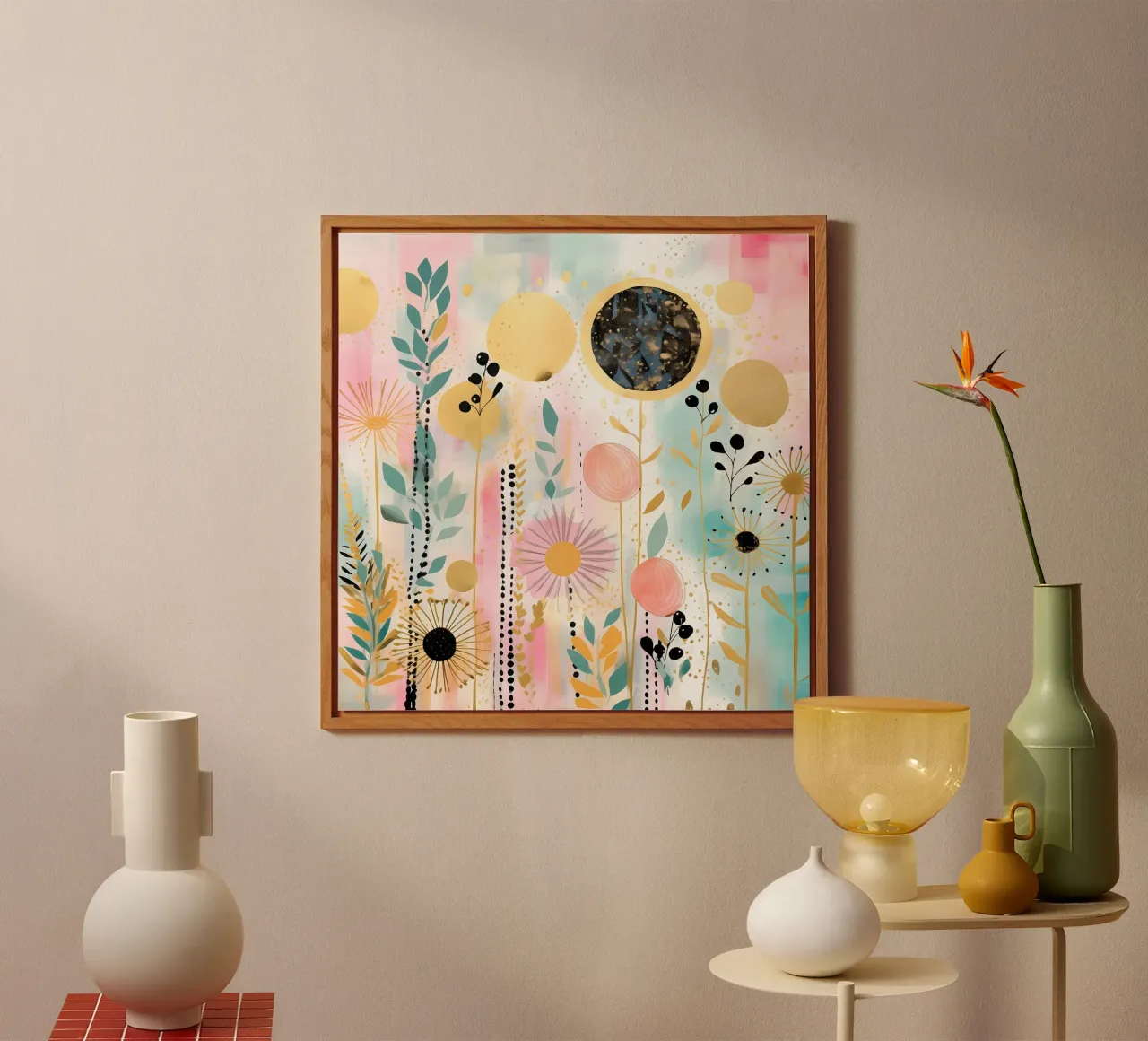Boho Abstract 7 alluminio dibond da Yaso Design Boho & Botanic