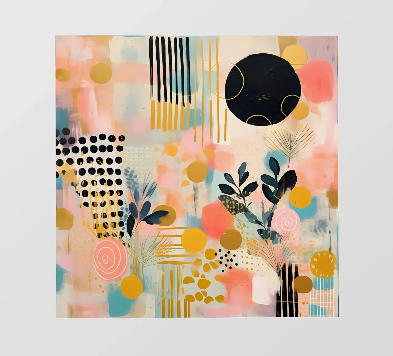 Boho Abstract 8 telo in pvc da Yaso Design Boho & Botanic