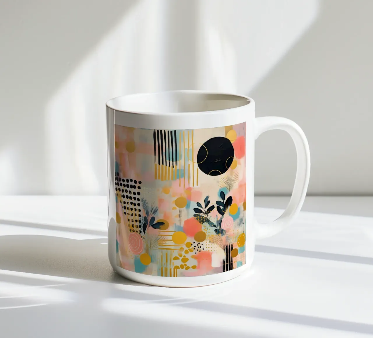 Boho Abstract 8 tazza in ceramica da Yaso Design Boho & Botanic