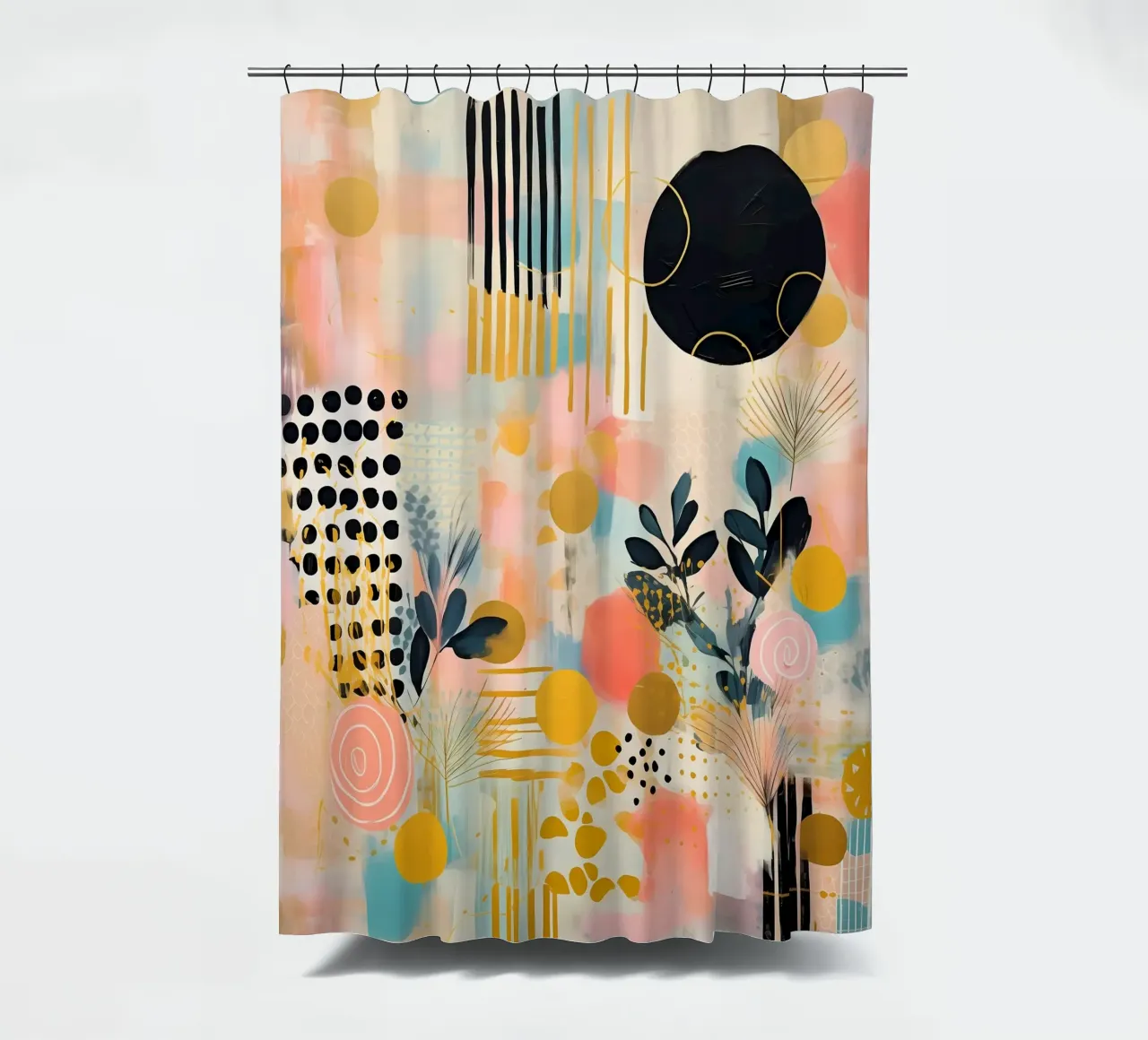 Boho Abstract 8 tenda da doccia da Yaso Design Boho & Botanic
