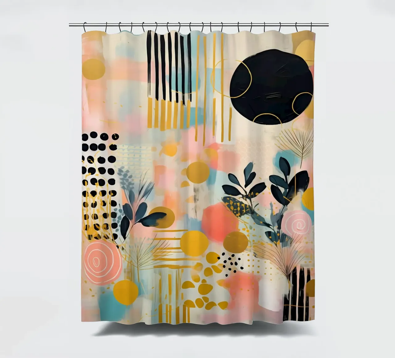 Boho Abstract 8 tenda da doccia da Yaso Design Boho & Botanic