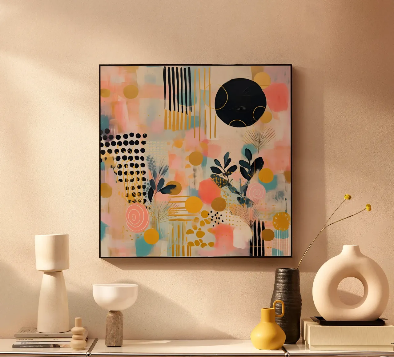 Boho Abstract 8 alluminio dibond da Yaso Design Boho & Botanic