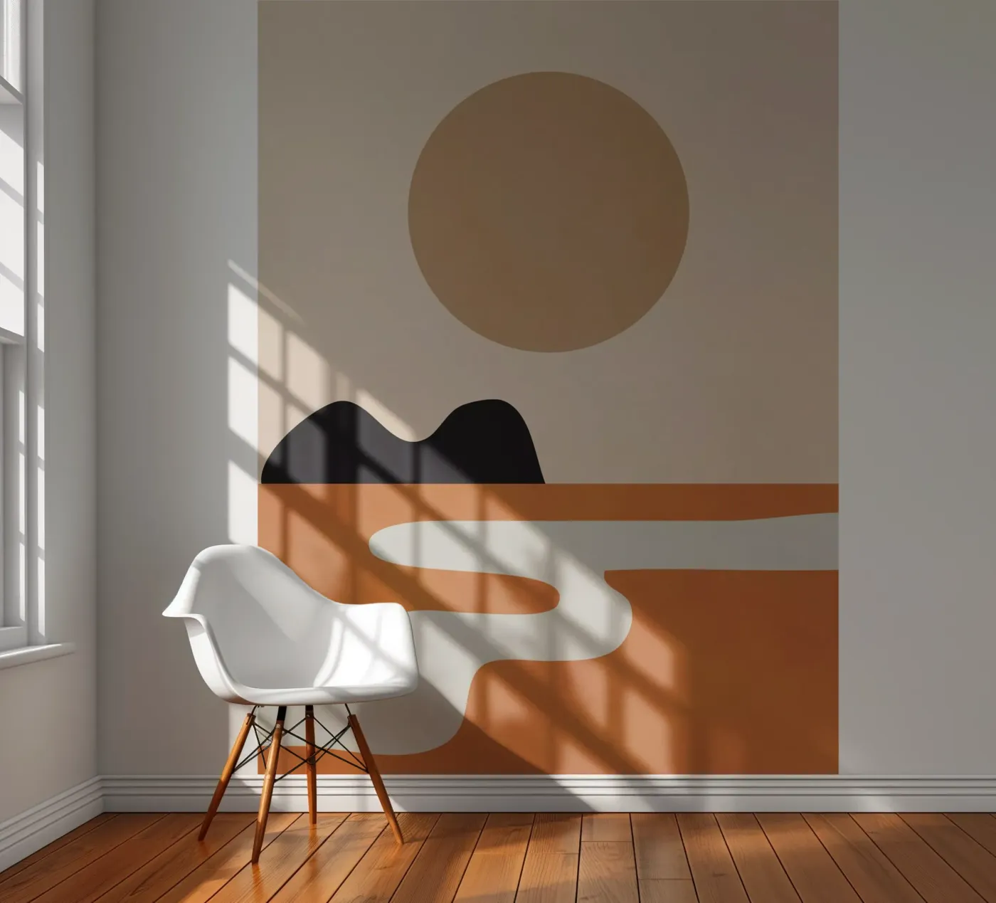 Sun fotobehang van ThingDesign