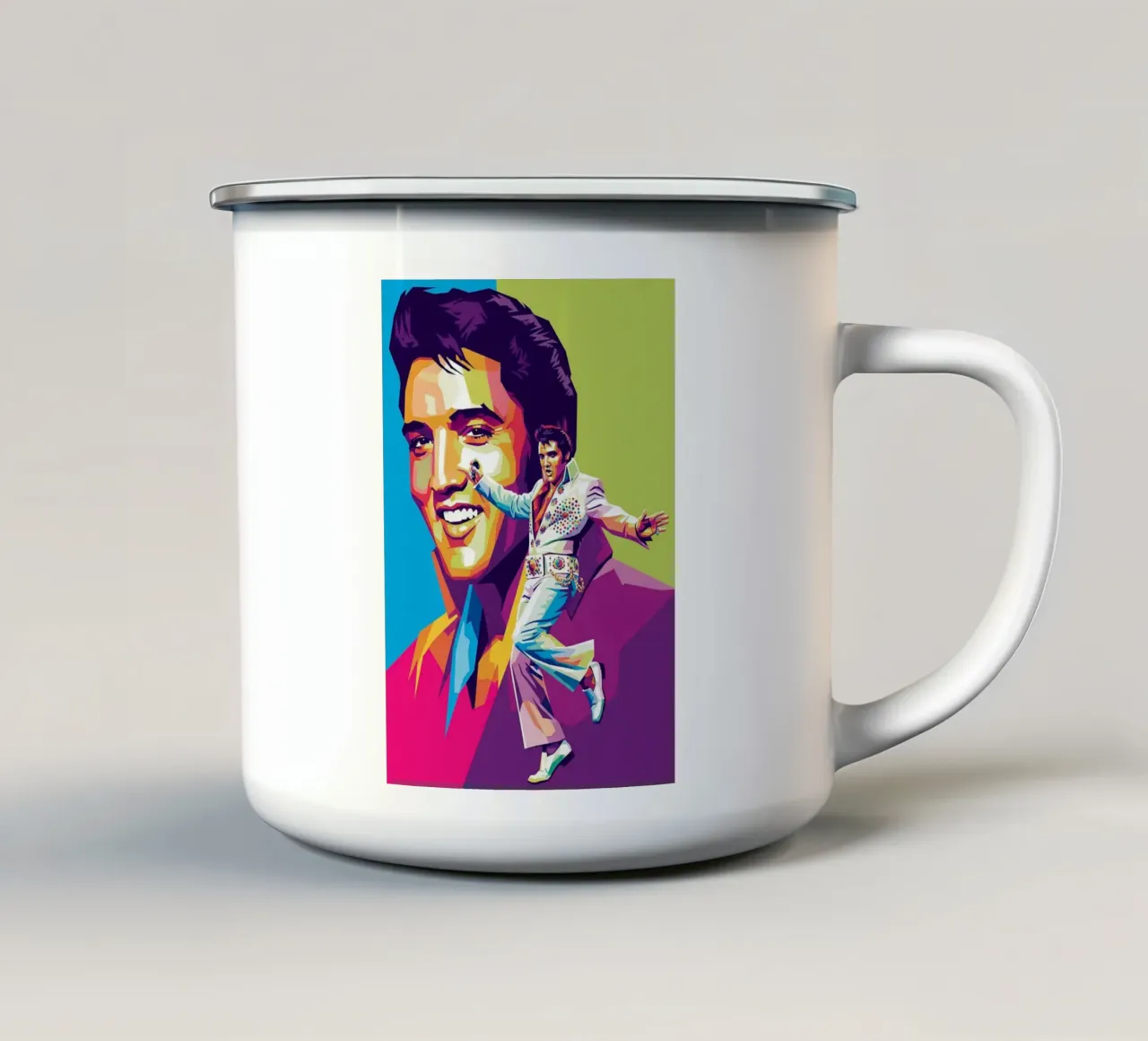 Ballo di Elvis Presley tazza in smalto da Hantamrata
