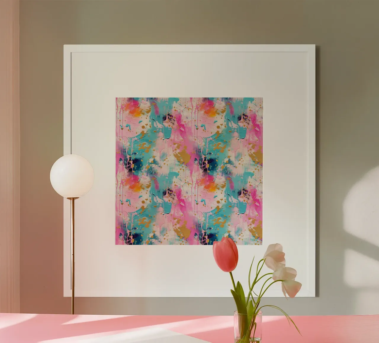 Paint Splatter Malerei Pinselstriche 1 Poster von Yaso Design Paint