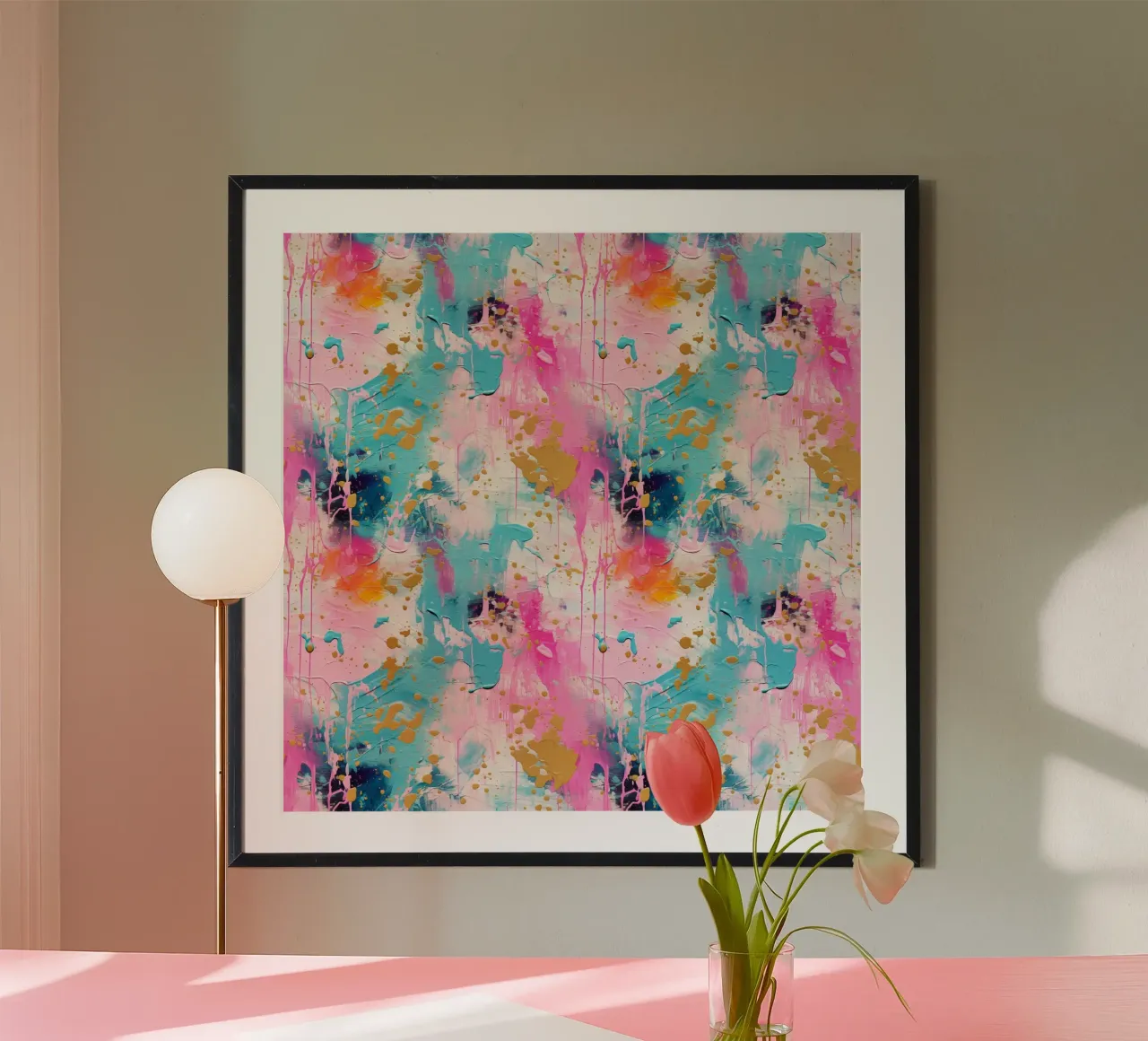 Paint Splatter Malerei Pinselstriche 1 Poster von Yaso Design Paint