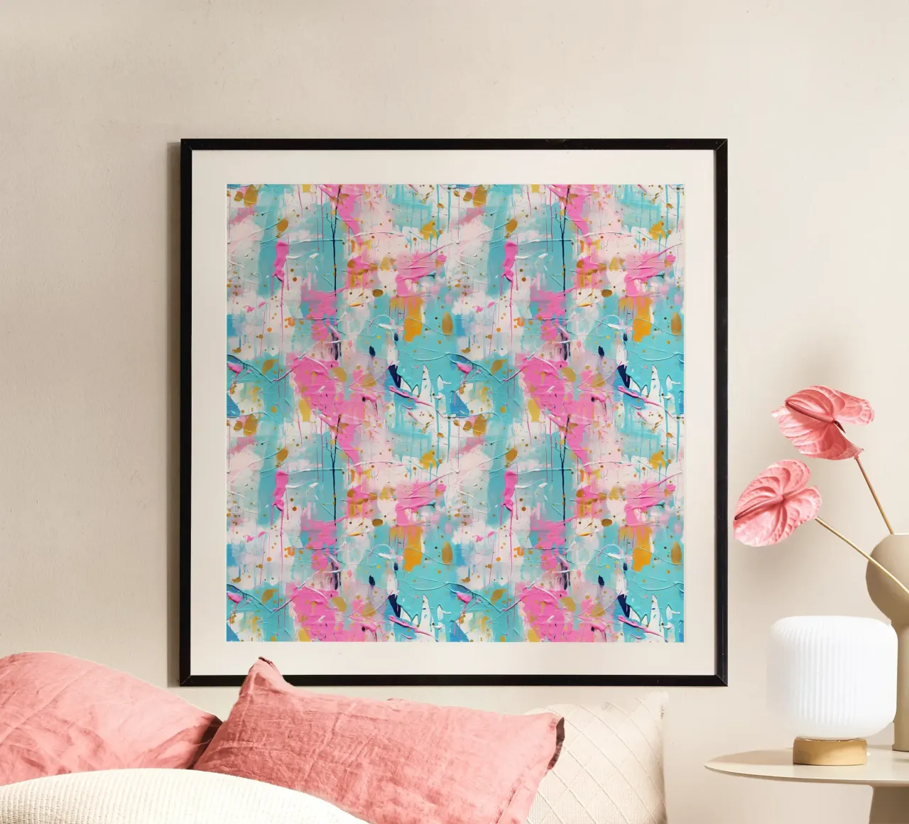 Paint Splatter Malerei Pinselstriche 2 Poster von Yaso Design Paint