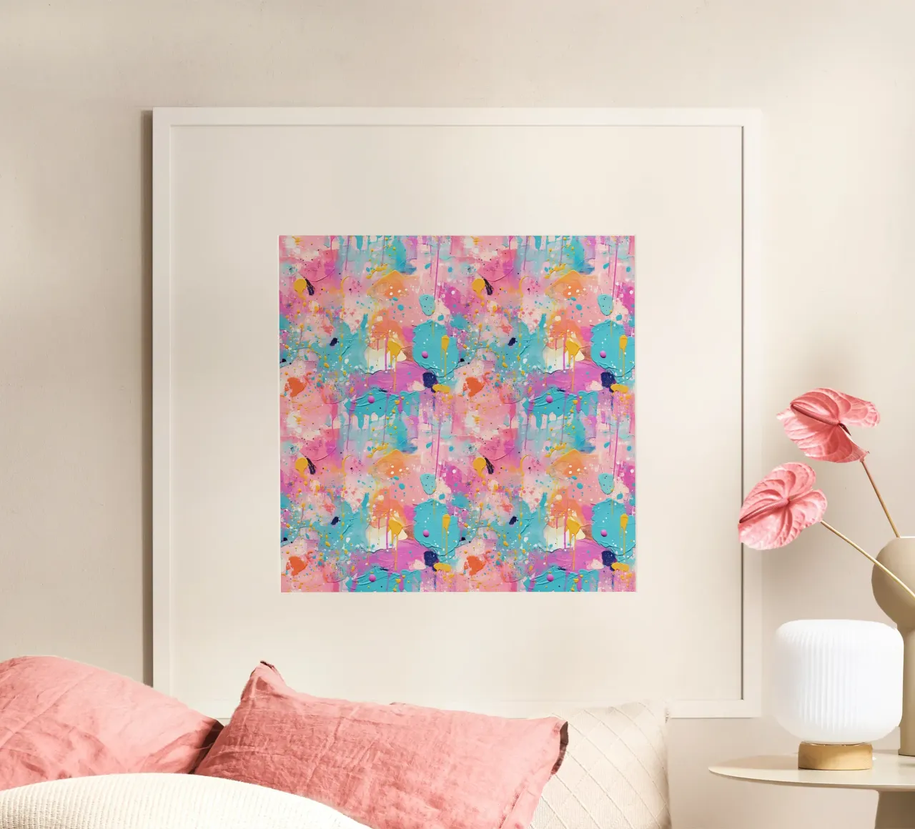 Paint Splatter Malerei Pinselstriche 3 Poster von Yaso Design Paint