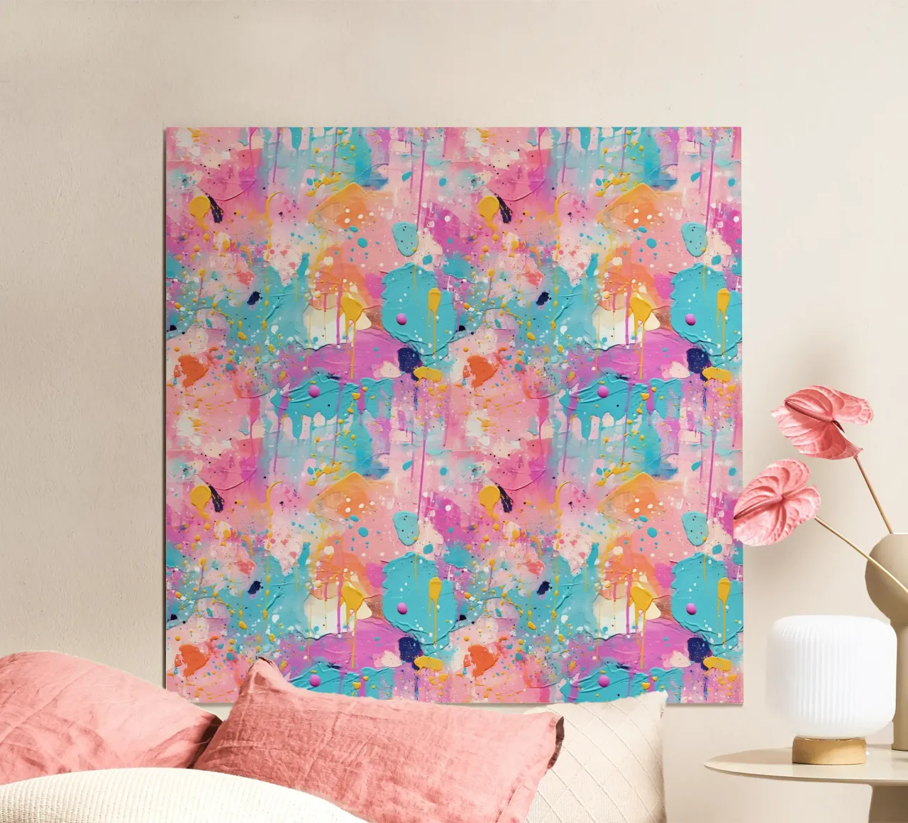 Paint Splatter Malerei Pinselstriche 3 Poster von Yaso Design Paint