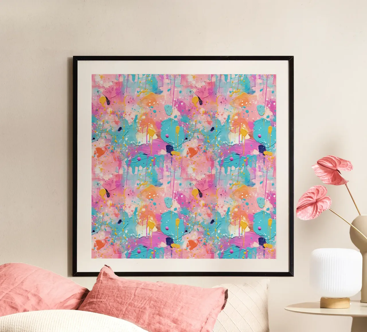 Paint Splatter Malerei Pinselstriche 3 Poster von Yaso Design Paint