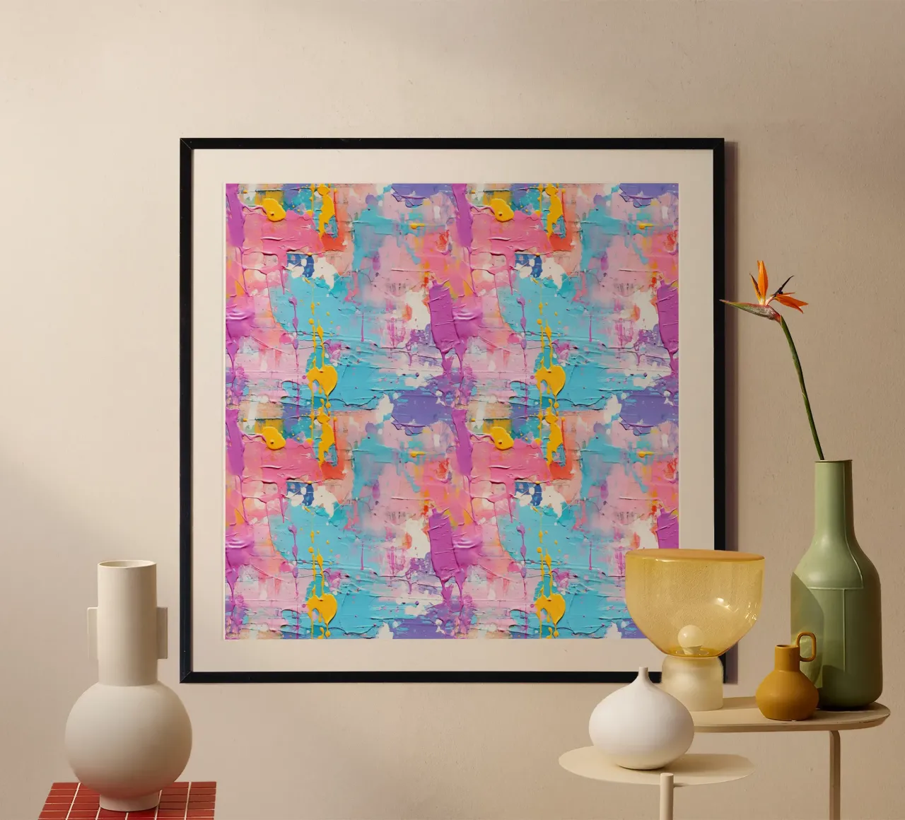 Paint Splatter Malerei Pinselstriche 4 Poster von Yaso Design Paint